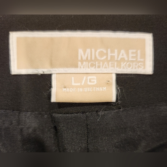 Michael Kors Black Dress with Cap Sleeves, Pockets and Zipper at Front - Picture 7 of 8